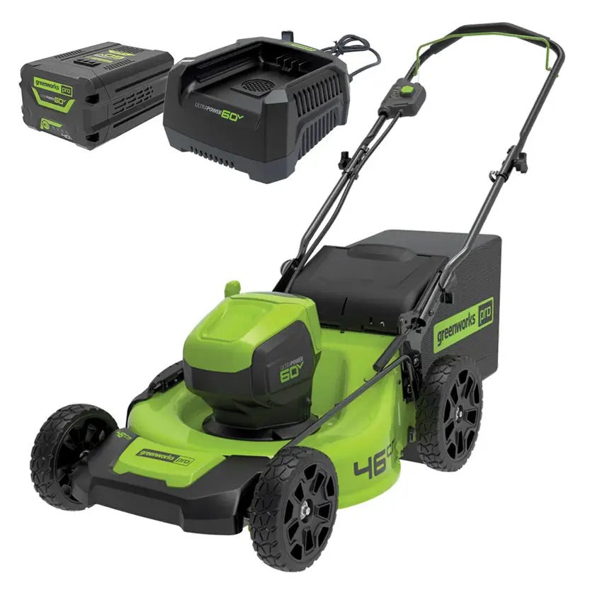 Greenworks 60V 46cm Push Lawn Mower Kit