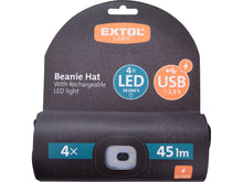 Load image into Gallery viewer, Extol Black Beanie with LED Light
