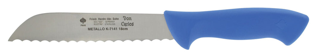 Metallo Cabbage knife HACCP 18cm, INOX, serrated, blue